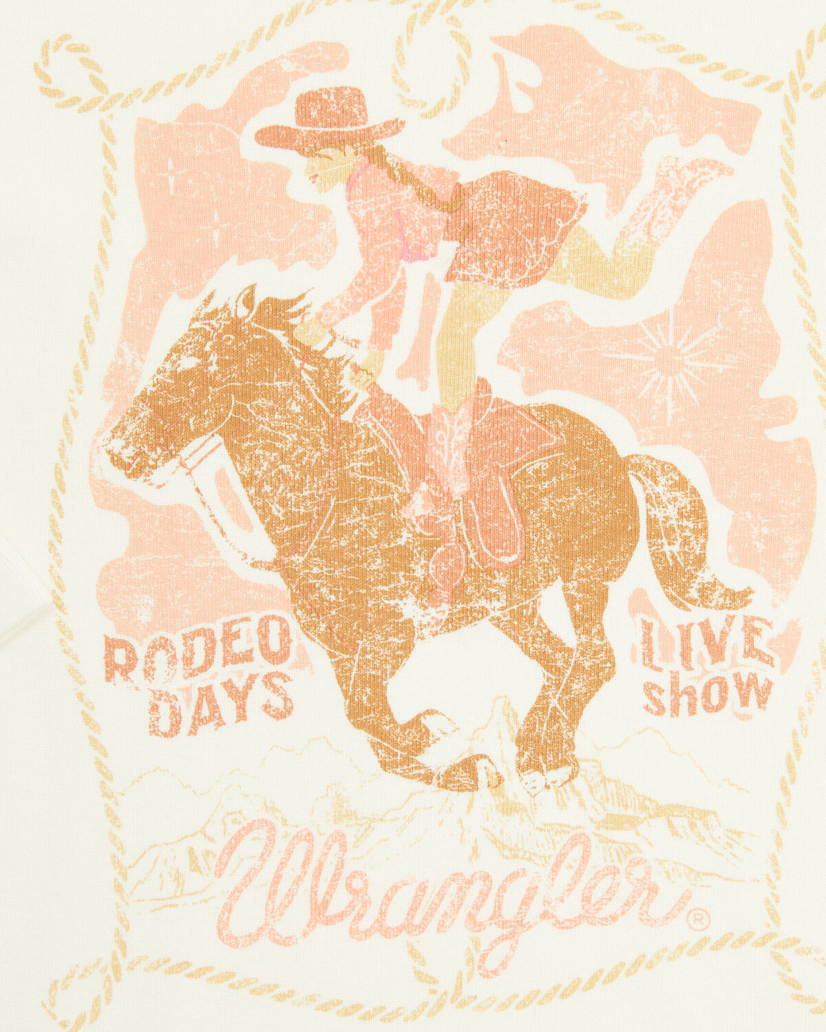 Image #2 - Wrangler Toddler Girls' Cowgirl Long Sleeve Graphic Tee, White, hi-res