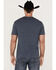 Image #4 - Wrangler Men's Heather Navy Don't Be An Graphic Short Sleeve T-Shirt, Navy, hi-res