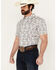 Image #2 - Cody James Men's Geo Paisley Print Short Sleeve Button-Down Stretch Western Shirt - Tall, , hi-res