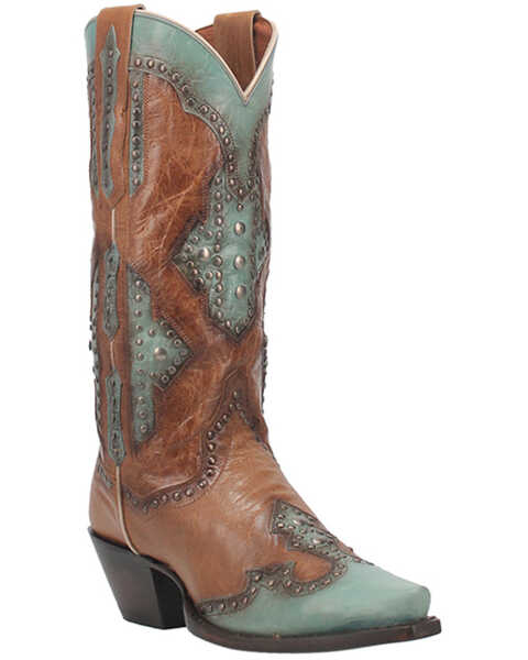 Image #1 - Dan Post Women's Taryn Western Boots - Snip Toe, Tan, hi-res