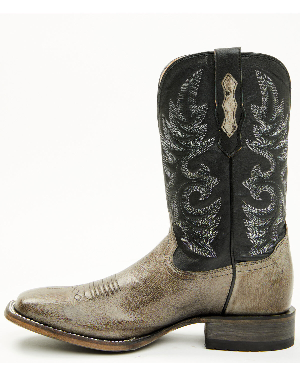 Image #3 - Cody James Men's Exotic Ostrich Belly Western Boots - Broad Square Toe, Grey, hi-res