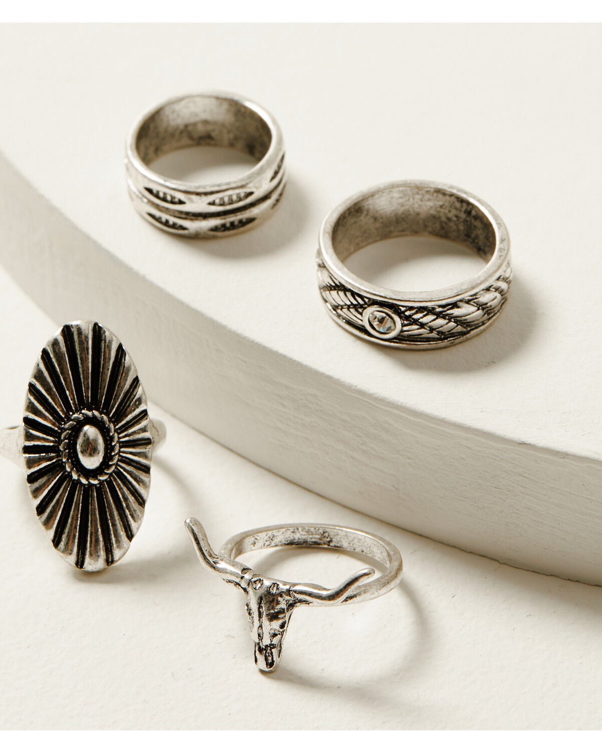 Idyllwind Women's Silver Catalina 5-piece Ring Set, Silver, hi-res