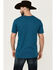 Image #4 - RANK 45® Men's Logo Chute Gate Serape Striped Print Short Sleeve Graphic T-Shirt, Teal, hi-res
