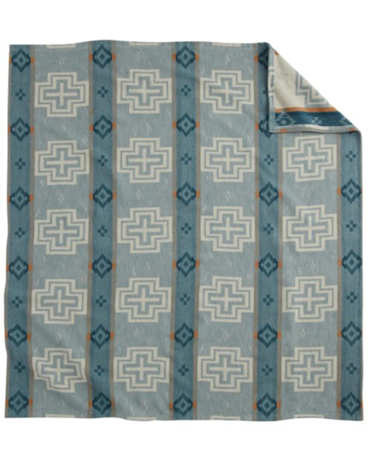 Image #3 - Pendleton San Marino Stripe Organic Cotton Throw Gift Pack - 2 Piece, Blue, hi-res