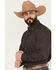 Image #2 - Rodeo Clothing Men's Geo Print Long Sleeve Button-Down Shirt, Black, hi-res