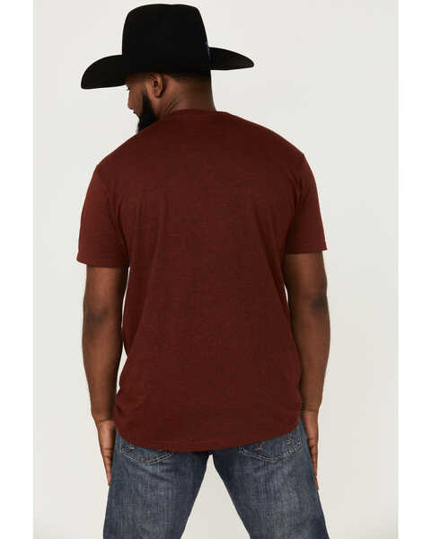 Image #4 - Cinch Men's Jeans 96' Mountain Graphic T-Shirt , Heather Red, hi-res