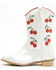 Image #3 - Wild + Rae Girls' Cherry Western Boots - Round Toe, White, hi-res