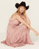 Image #1 - Scully Women's Lace-Up Jacquard Midi Dress, Mauve, hi-res