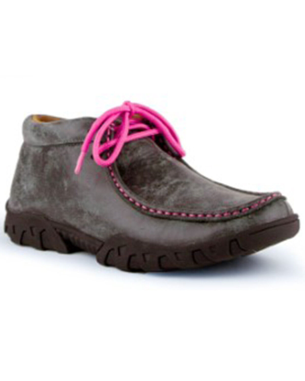 Image #1 - Ferrini Women's Rogue Smokey Shoes - Moc Toe, Black, hi-res