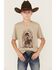 Image #1 - Cody James Boys' Cowboy Sketch Short Sleeve Graphic T-Shirt , Oatmeal, hi-res