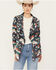 Image #1 - Cripple Creek Women's Boot Barn Exclusive Southwestern Print Wrap Jacket, Navy, hi-res