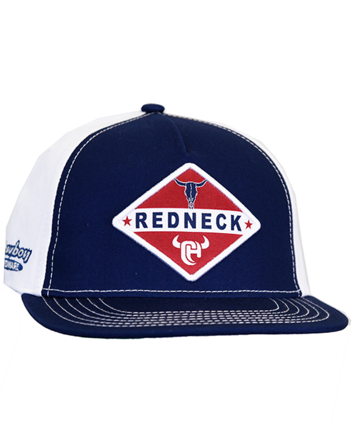 Image #1 - Cowboy Hardware Men's Redneck Ball Cap, Blue/white, hi-res
