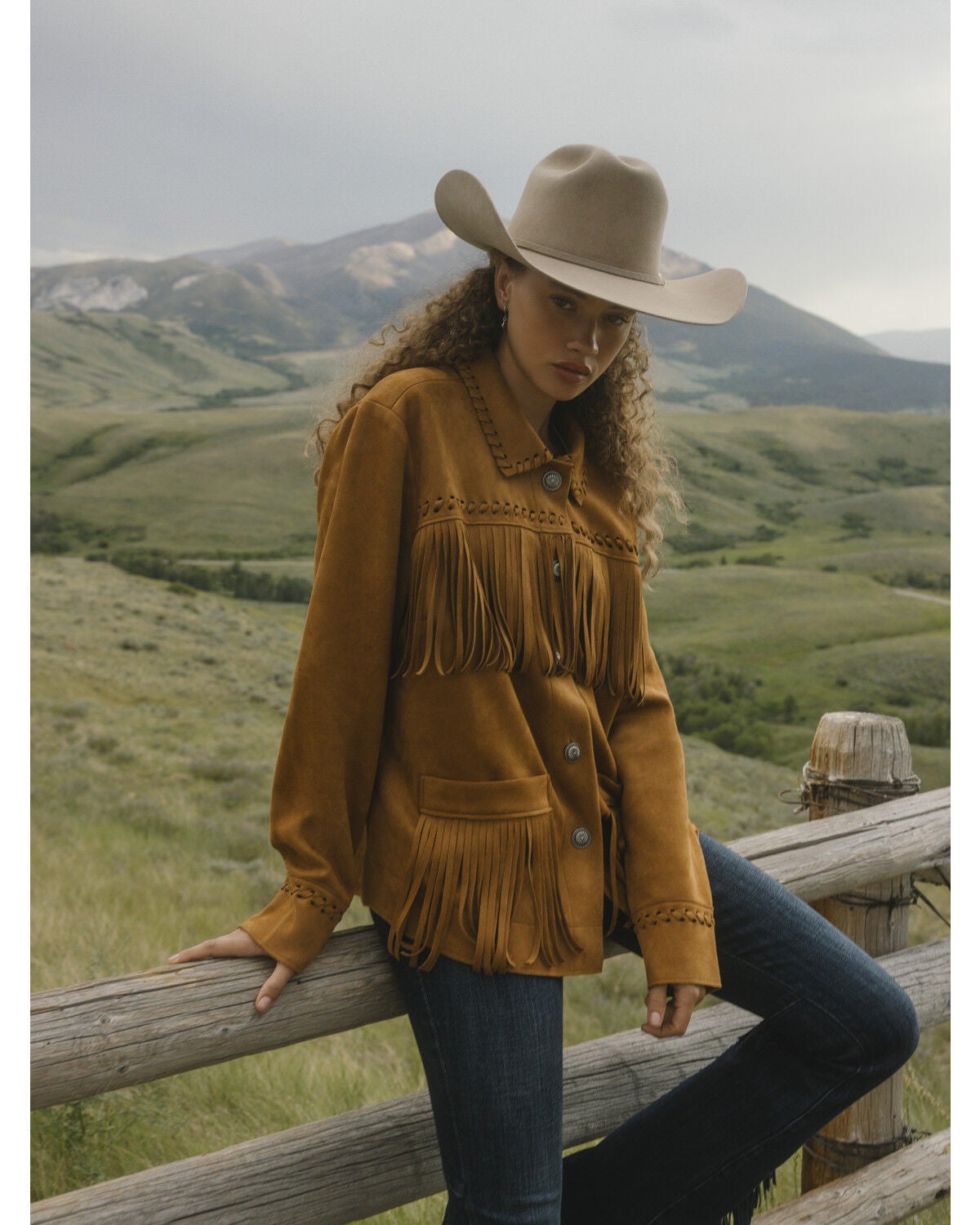 Idyllwind Women's Norton Faux Suede Fringe Shacket, Pecan, hi-res