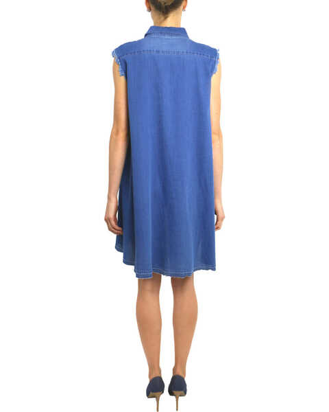 Image #3 - Tractr Blu Women's Monday Blu Shirt Dress , Indigo, hi-res