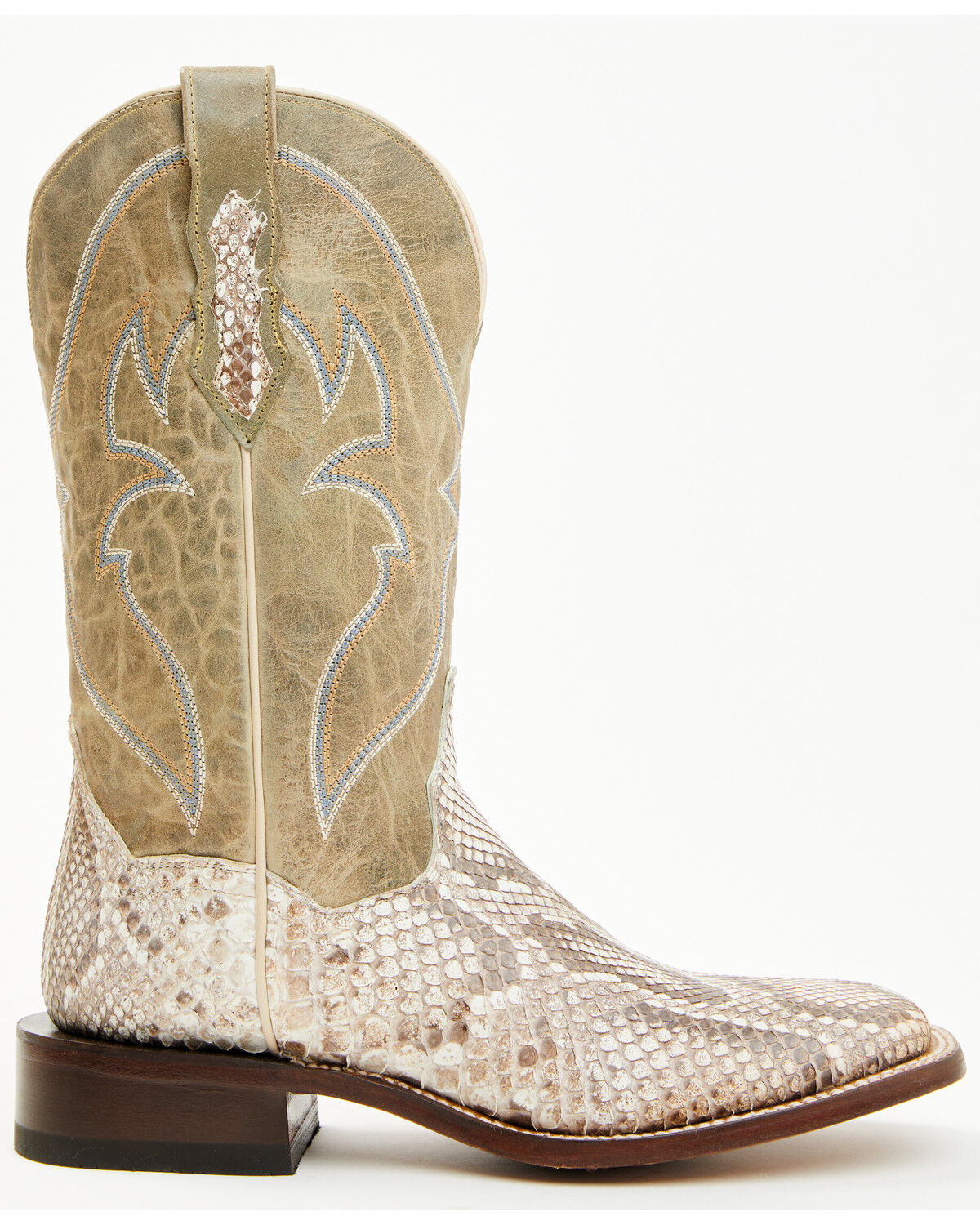 Image #2 - Dan Post Women's Boot Barn Exclusive Exotic Python Western Boots - Broad Square Toe, Natural, hi-res