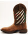 Shyanne Women's Xero Gravity Lite Mexican Flag Western Performance Boots - Broad Square Toe, Brown, hi-res