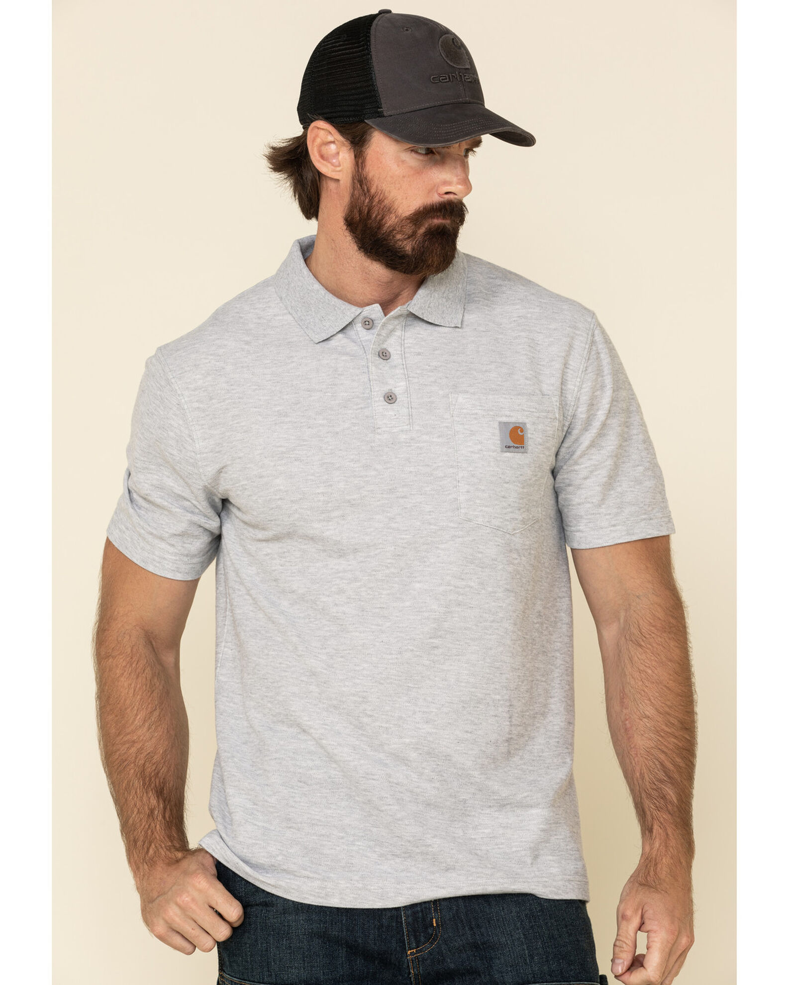 Carhartt Men s Contractors Pocket Short Sleeve Work Polo Shirt Sheplers