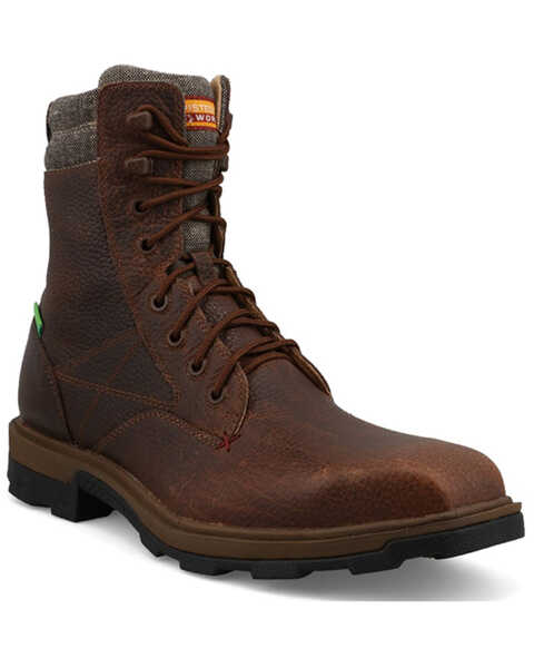 Image #1 - Twisted X Men's 8" UltraLite X™ Work Boots - Nano Toe , Brown, hi-res