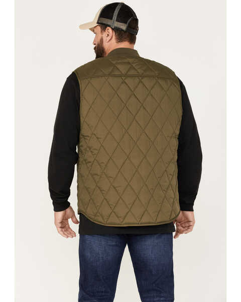 Image #4 - Brothers and Sons Men's Quilted Varsity Vest, Olive, hi-res