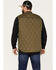 Image #4 - Brothers and Sons Men's Quilted Varsity Vest, Olive, hi-res