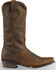 Image #2 - El Dorado Men's Handmade Tan Oiled Roper Boots - Fashion Square Toe, , hi-res