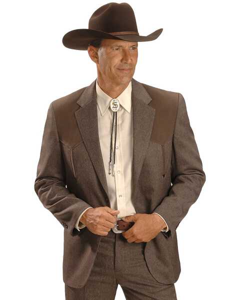 Image #1 - Circle S Men's Boise Western Suit Coat - Big and Tall, Chestnut, hi-res