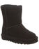 Image #1 - Bearpaw Toddler Boys' Elle Zipper Casual Boots - Round Toe, Black, hi-res