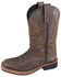 Image #1 - Smoky Mountain Boys' Leroy Western Boots - Broad Square Toe, Chocolate, hi-res