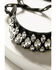 Image #2 - Wonderwest Women's Shimmer Leather Cuff , Black, hi-res