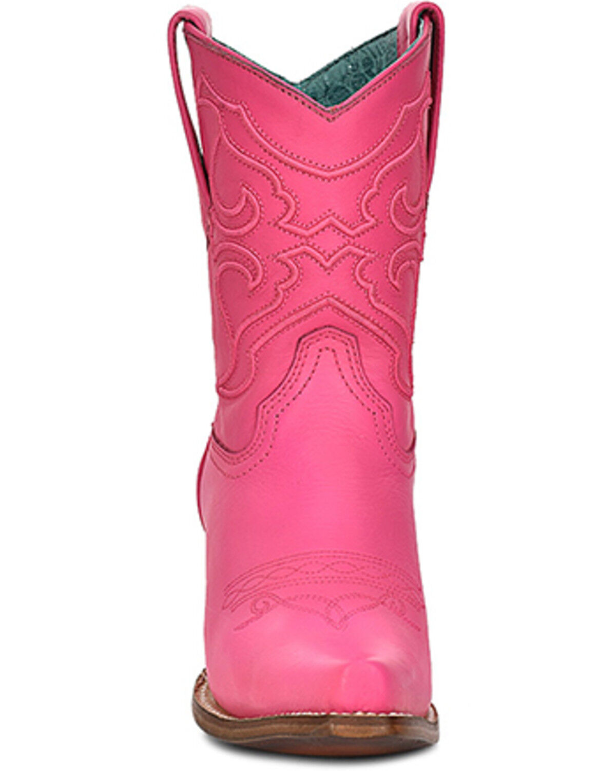 Image #3 - Corral Women's Embroidered Ankle Western Boots - Snip Toe, Fuchsia, hi-res