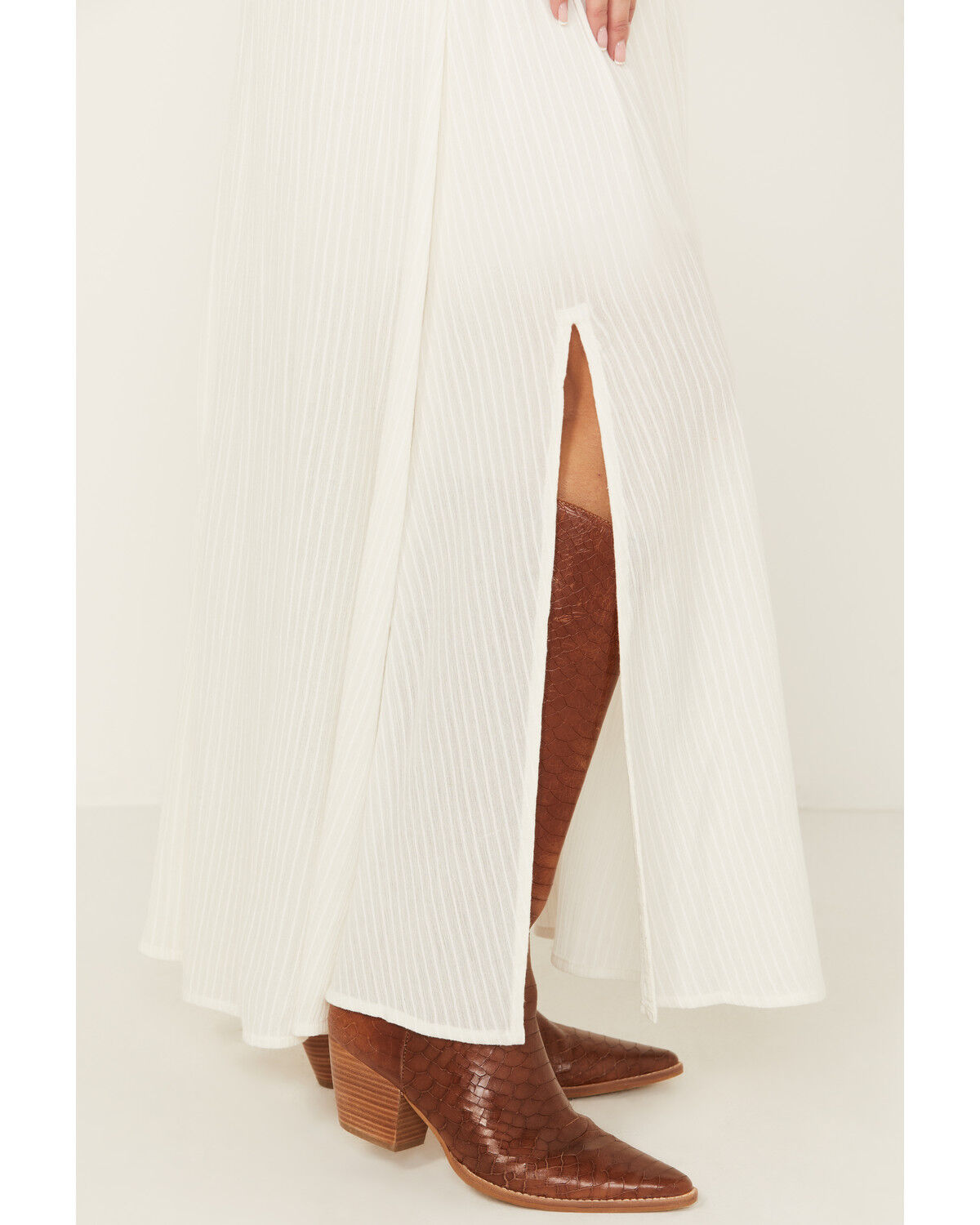 Image #4 - Shyanne Women's Lace Inset Maxi Skirt, White, hi-res