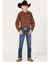 Image #2 - Cody James Boys' Paisley Print Long Sleeve Western Snap Shirt, Burgundy, hi-res