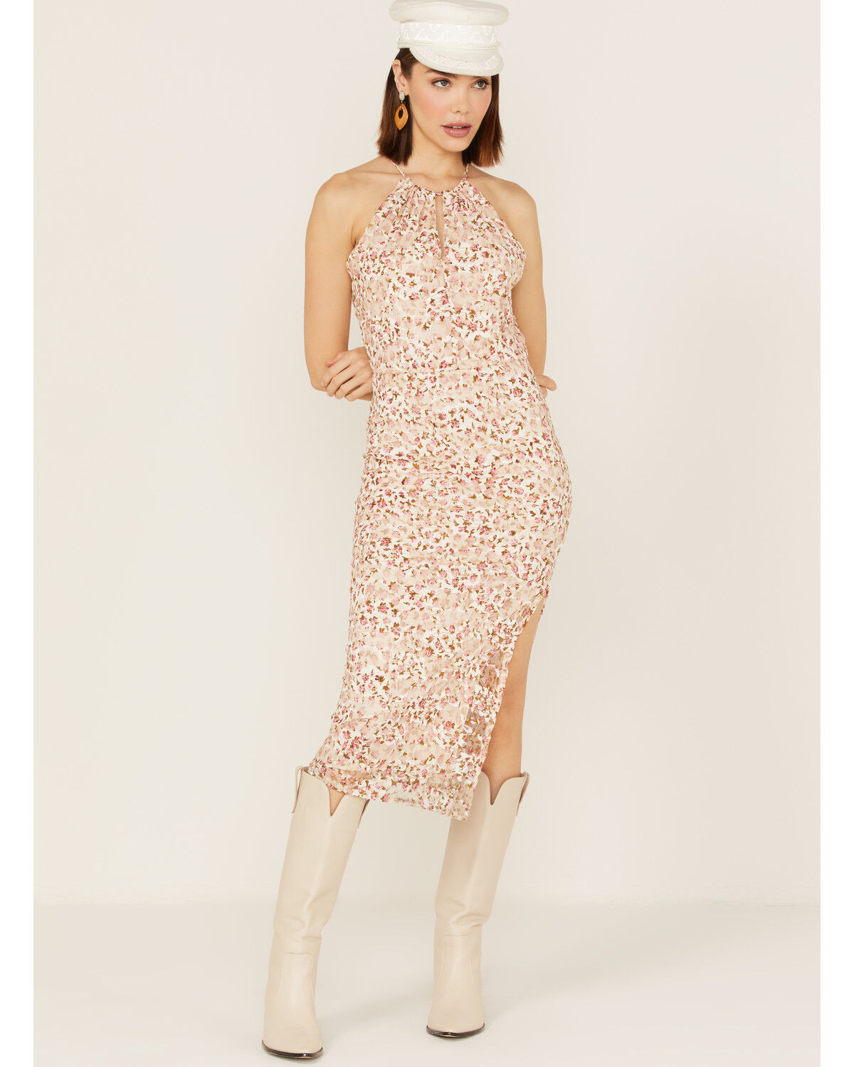 Image #1 - Sadie & Sage Women's Four Letters Midi Dress, Ivory, hi-res