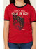 Image #3 - Wrangler Girls' Bucking Bronco Short Sleeve Graphic Tee, Red, hi-res