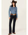 Ariat Women's R.E.A.L. Dark Wash High Rise Selma Stretch Bootcut Jeans, Dark Wash, hi-res