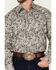 Image #3 - Stetson Men's Paisley Print Long Sleeve Snap Western Shirt, Grey, hi-res