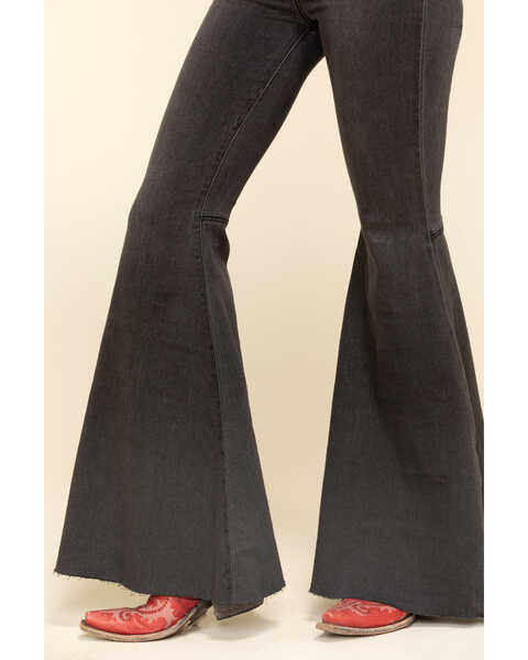 Image #3 - Free People Women's High Rise Dark Wash Just Float On Flare Jeans, Black, hi-res