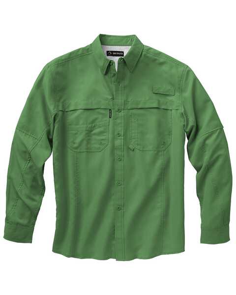 Dri Duck Men's Catch Long Sleeve Woven Work Shirt, Green, hi-res