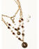 Image #1 - Shyanne Women's Summer Moon Antique Gold Jewelry Set - 3 Piece, Gold, hi-res