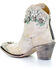 Corral Women's Floral Overlay Booties - Round Toe , White, hi-res