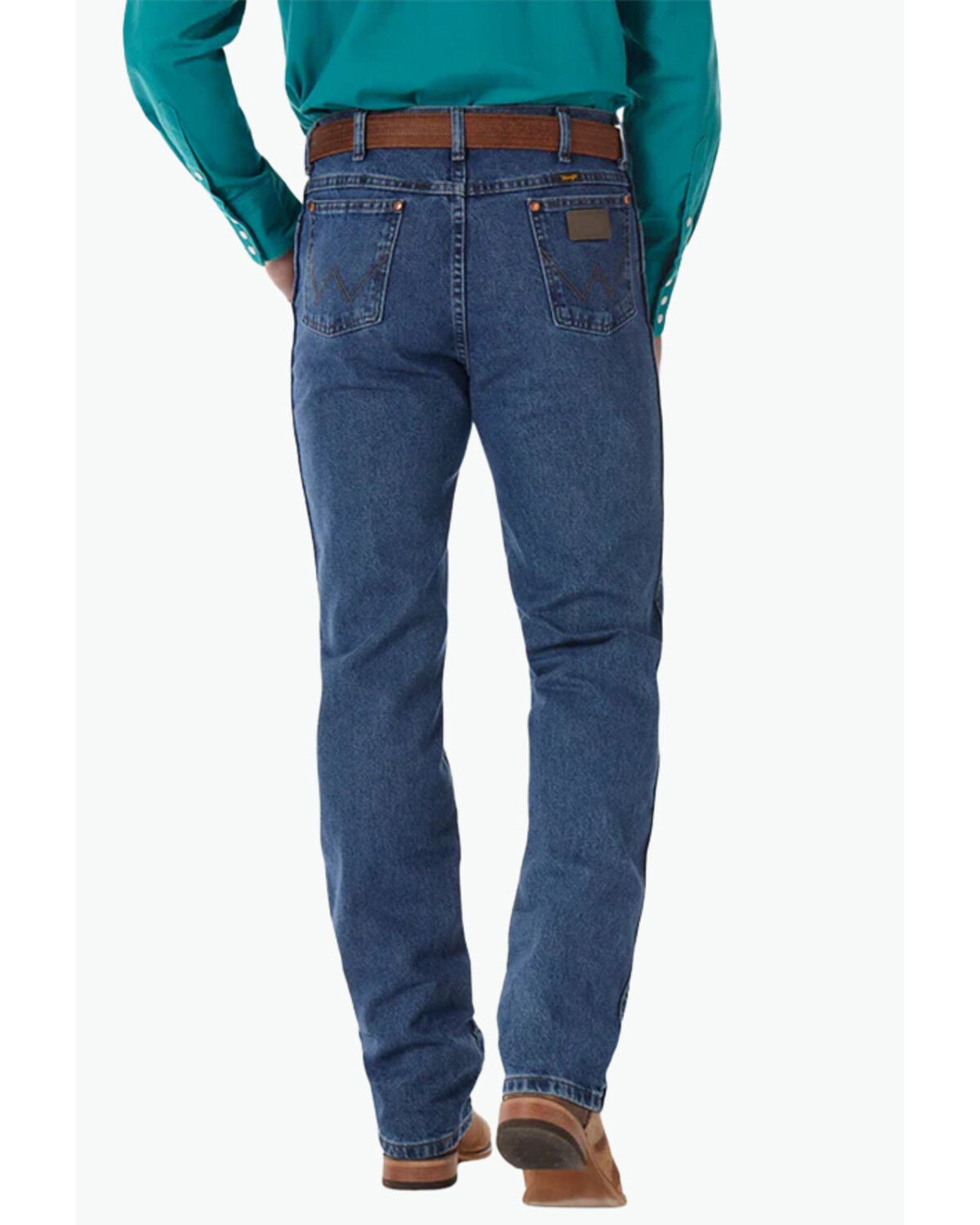 Image #2 - Wrangler Men's Dark Wash Slim Fit Denim Jeans, Blue, hi-res