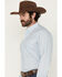 Image #2 - Wrangler x Cody Johnson Men's Geo Print Long Sleeve Button-Down Western Shirt, Blue, hi-res