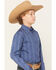 Image #2 - Cinch Boys' Printed Long Sleeve Button-Down Western Shirt, Royal Blue, hi-res