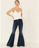 Image #2 - Mystree Women's Sweater-Knit Lace-Up Cami, White, hi-res