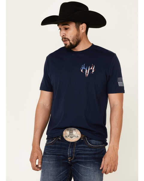 Image #1 - Buck Wear Men's Pack It Short Sleeve Graphic T-Shirt, Navy, hi-res