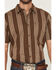 Image #3 - Cody James Silas Stripe Print Short Sleeve Button-Down Stretch Western Shirt, Brown, hi-res