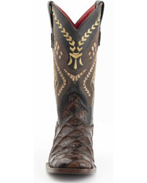 Image #3 - Ferrini Women's Bronco Western Boots - Square Toe, Chocolate, hi-res