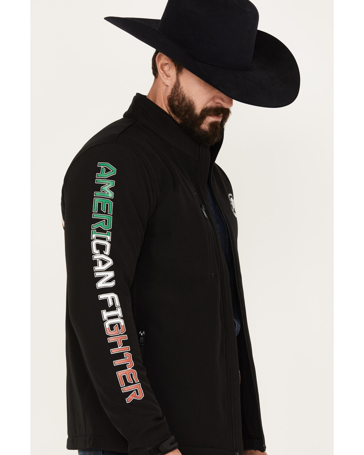 Image #2 - American Fighter Men's Plateau Softshell Jacket, Black, hi-res