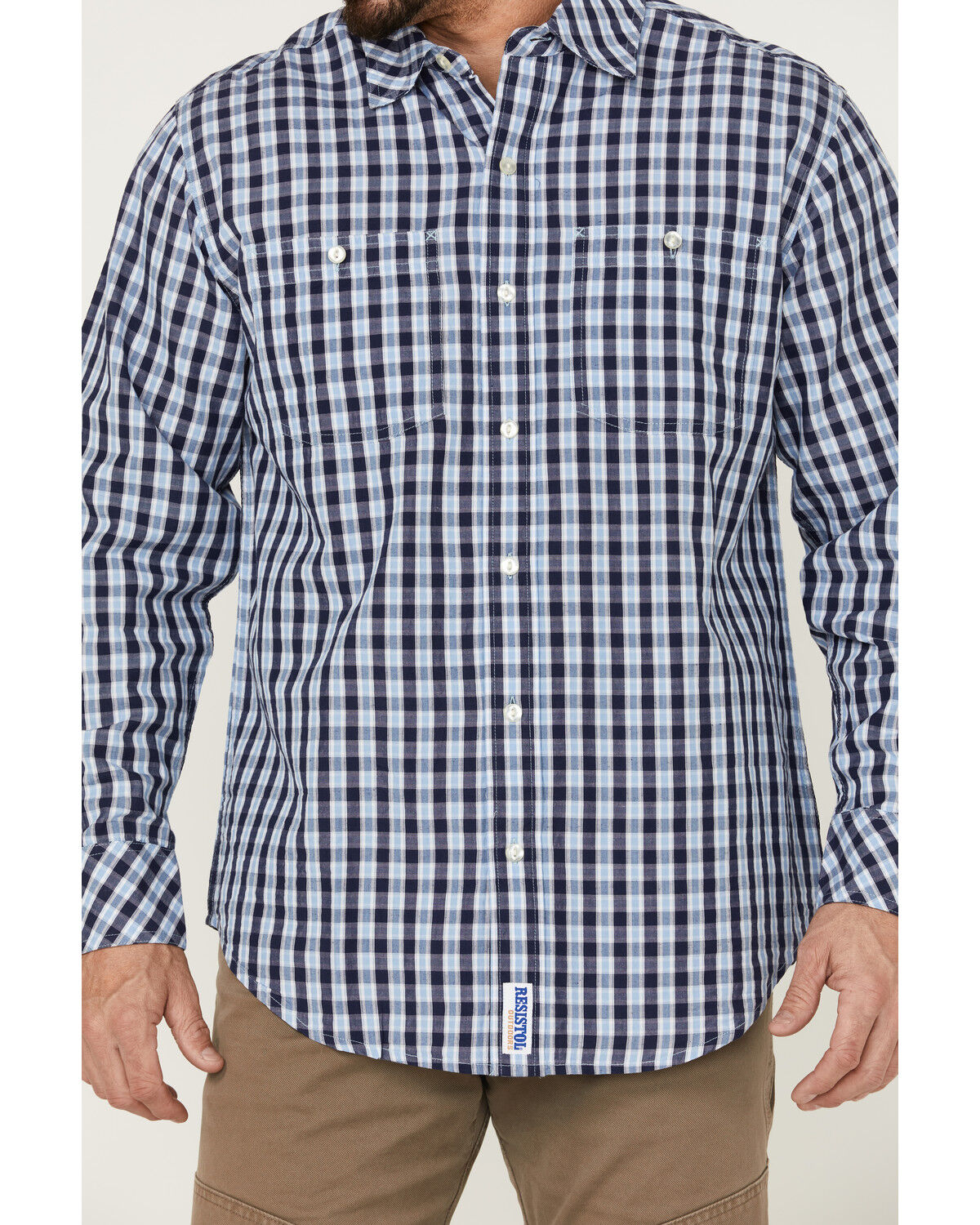 Image #3 - Resistol Men's Haven Small Plaid Print Long Sleeve Button Down Western Shirt, , hi-res