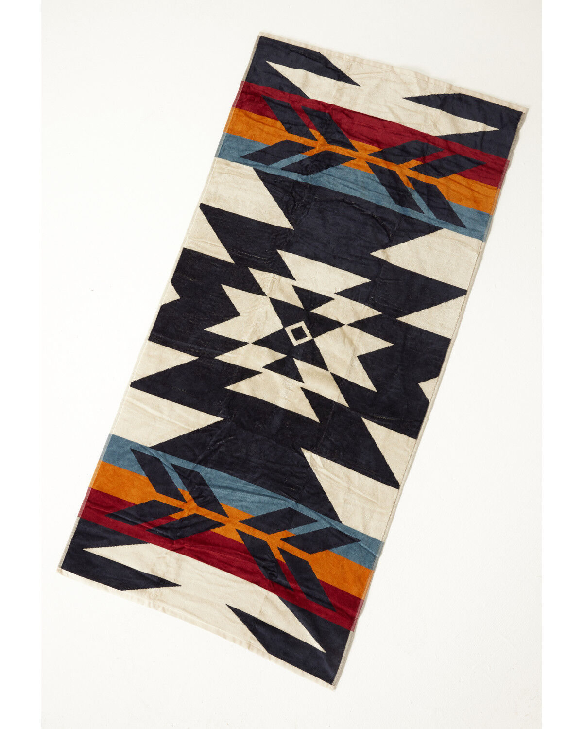 Image #1 - Boot Barn Southwestern Print Beach Towel, Ivory, hi-res